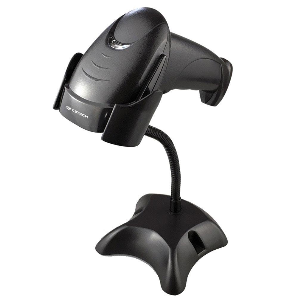 Leitor Código E Barras, Laser, Com Suporte, USB, C3Tech - LB-50BK
