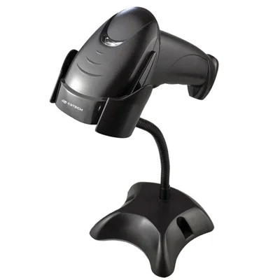 Leitor Código E Barras, Laser, Com Suporte, USB, C3Tech - LB-50BK