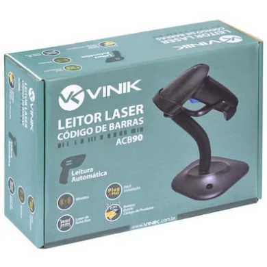 Leitor de Código de Barras Vinik Laser, ACB90, 3 em 1, Leitura Automática