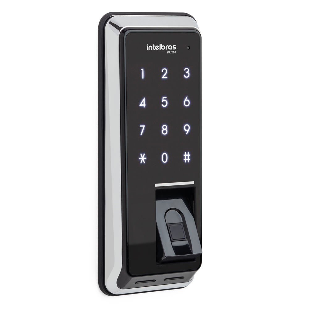 Fechadura Digital Intelbras Fr220, Biometria, Touch Screen, Preto