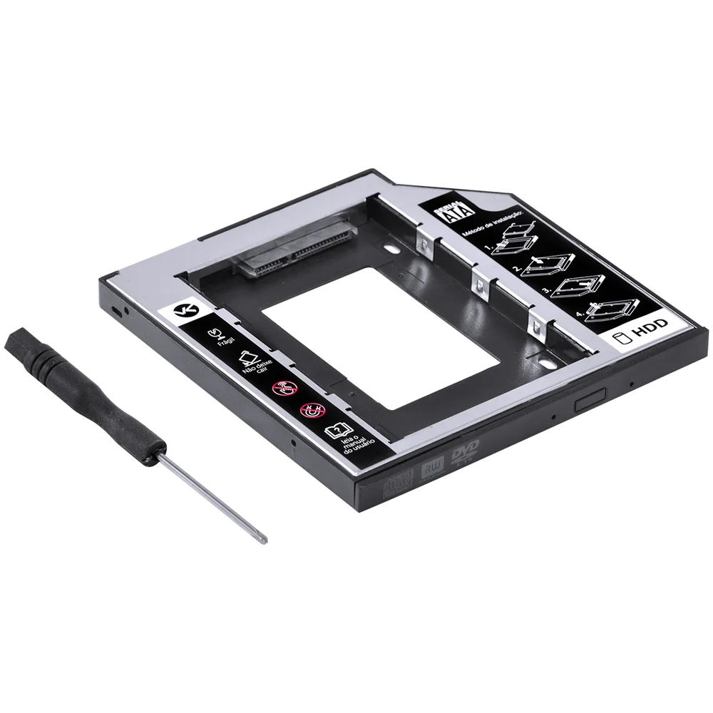 Imagem 2 de 2 do produto Adaptador Caddy Para HD Ou SSD, Gaveta DVD Notebook - AC-95