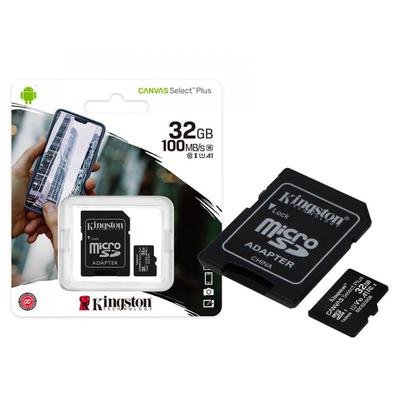 Cartão de Memória 32GB Classe 10 Kingston SDCS2/32GB Micro SDHC Canvas Select Plus..