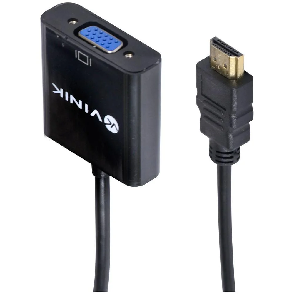 Imagem 2 de 2 do produto Cabo Adaptador Vinik, Conversor HDMI Macho Para VGA Fêmea, 30Cm