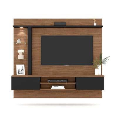 Quer deixar sua sala elegante e funcional? O Home Suspenso Salinas foi feito para você. O painel, que suporta TVs de até 60?, possui 3 prateleiras, se