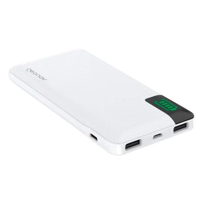 CARREGADOR PORTÁTIL GEONAV PB10KWT 10.000 MAH BRANCO