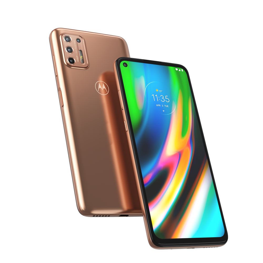 Celular Smartphone Motorola Moto G9 Plus Xt2087 128gb Dourado - Dual Chip