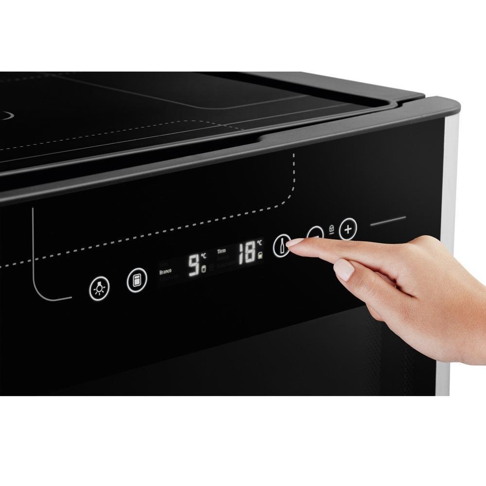 Imagem 2 de 5 do produto Adega Electrolux para 29 Garrafas, 2 Portas, 220V, Preta e Inox - ACD29