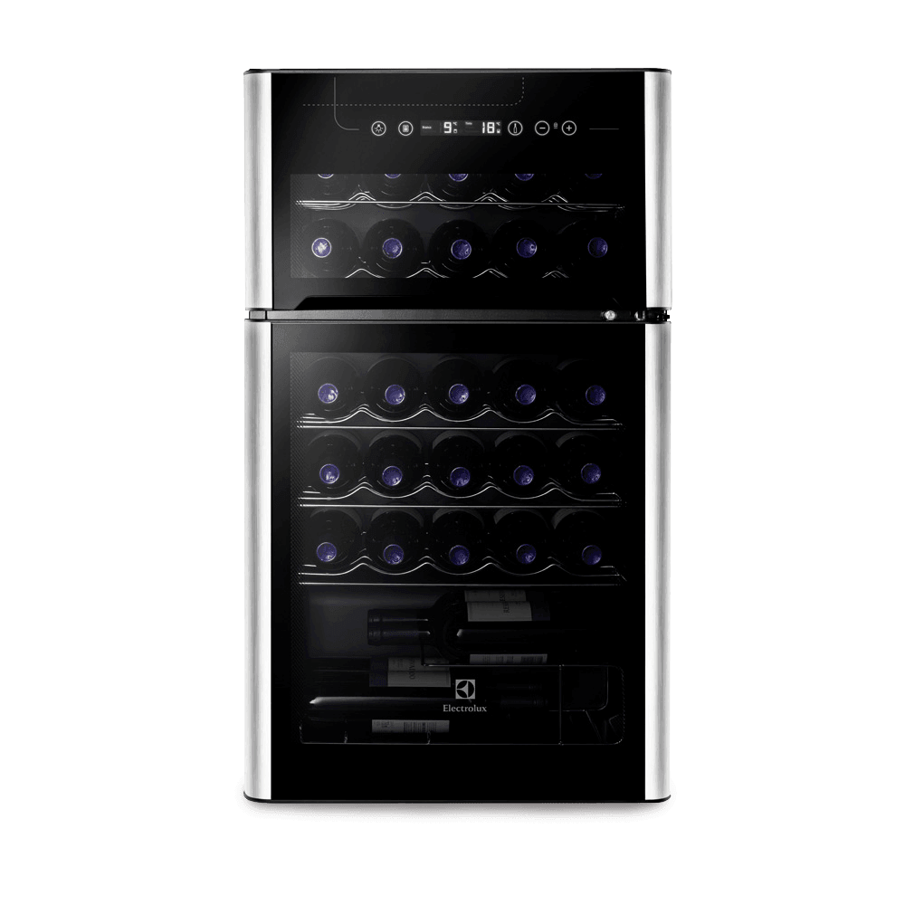 Imagem 5 de 5 do produto Adega Electrolux para 29 Garrafas, 2 Portas, 220V, Preta e Inox - ACD29