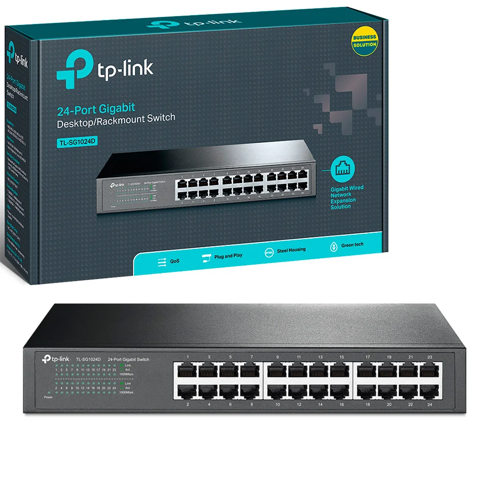Imagem 3 de 4 do produto Switch TP-Link 10/100/1000 mbps, Gigabit, Ethernet, 24 Portas - TL-SG1024D
