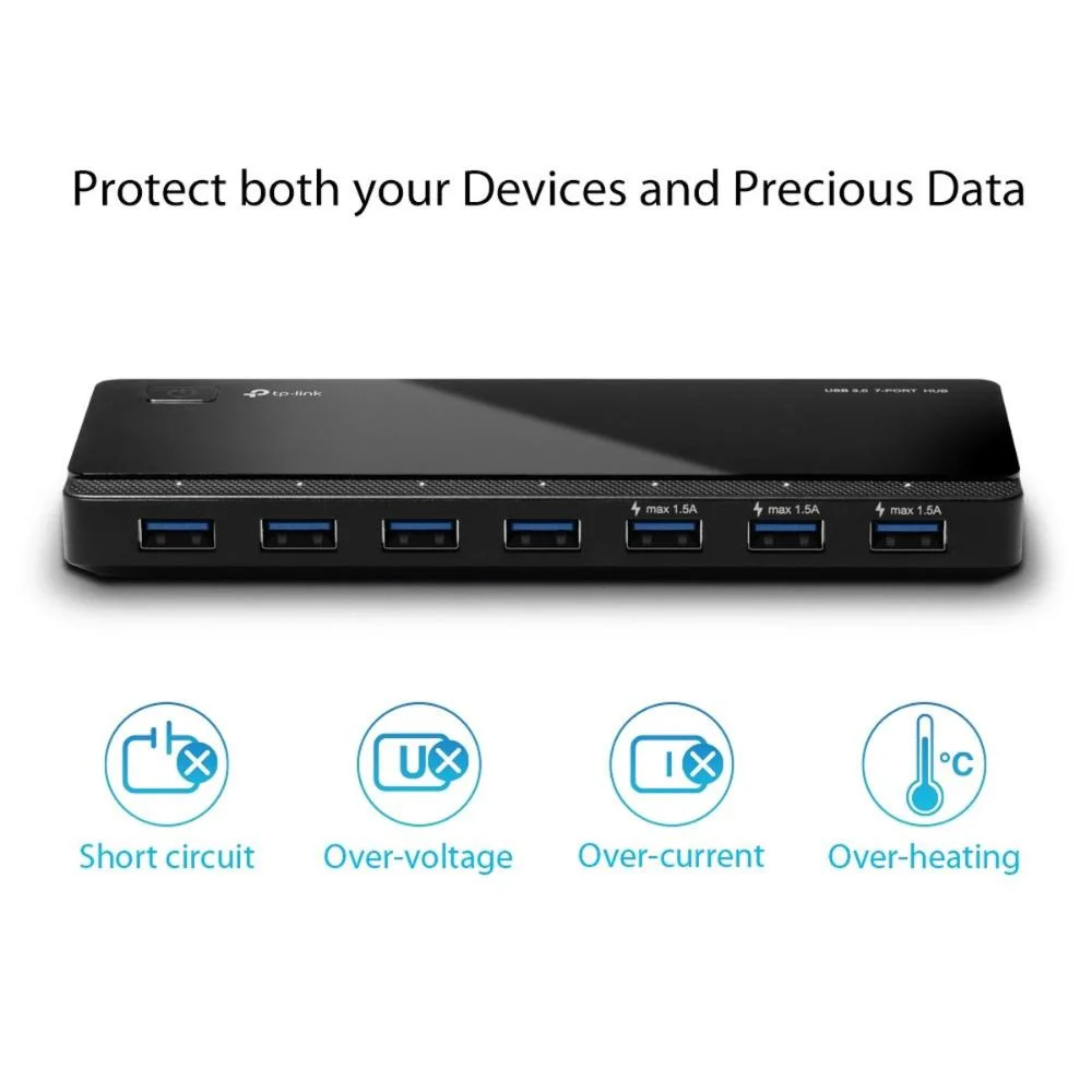 Imagem 2 de 4 do produto HUB TP-Link Portátil, USB 3.0, de 7 portas – UH700