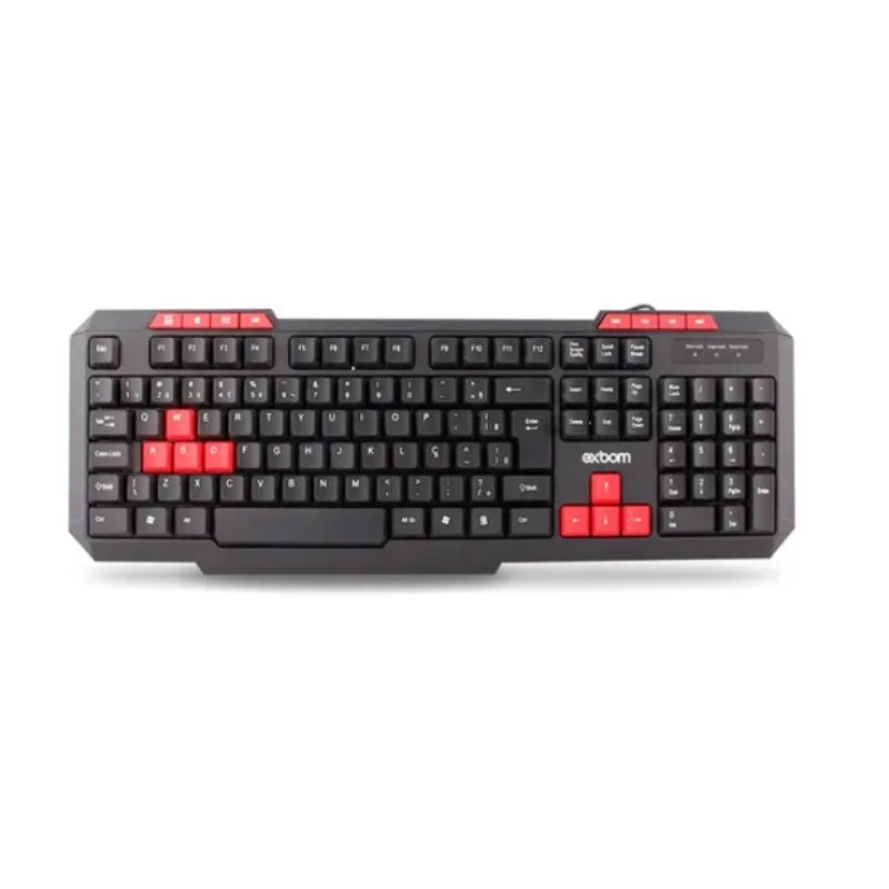 Teclado Gamer Multimídia USB c/ Fio ABNT2 BK-G136 - Exbom Teclado Gamer Multimídia USB c/ Fio ABNT2 BK-G136 - Exbom