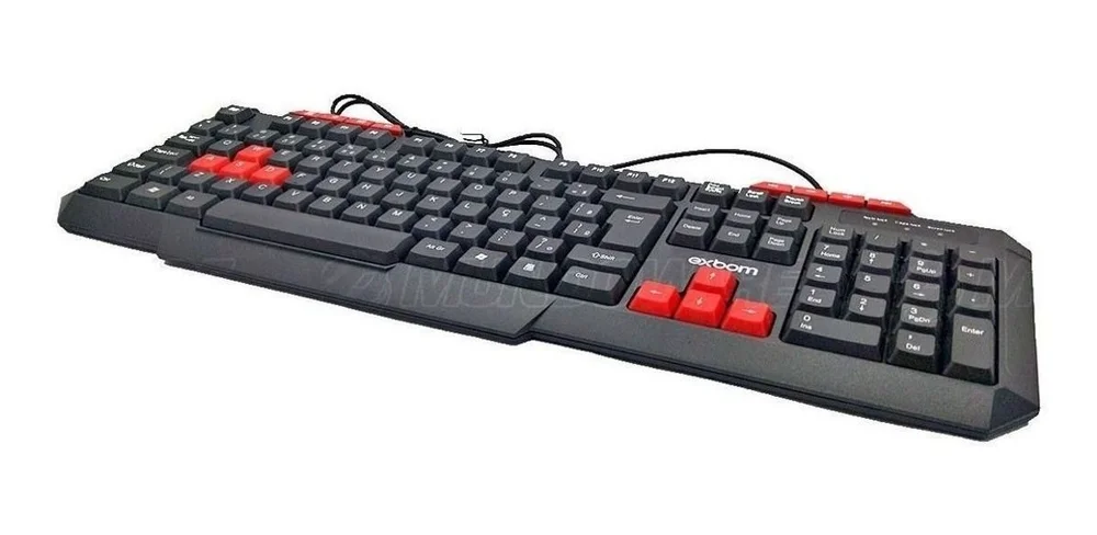 Teclado Gamer Multimídia USB c/ Fio ABNT2 BK-G136 - Exbom Teclado Gamer Multimídia USB c/ Fio ABNT2 BK-G136 - Exbom
