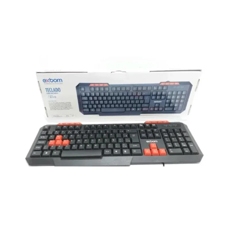 Teclado Gamer Multimídia USB c/ Fio ABNT2 BK-G136 - Exbom Teclado Gamer Multimídia USB c/ Fio ABNT2 BK-G136 - Exbom