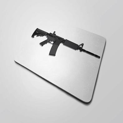 Mousepad Gamer Nerderia Gun, Médio, 26x30cm
