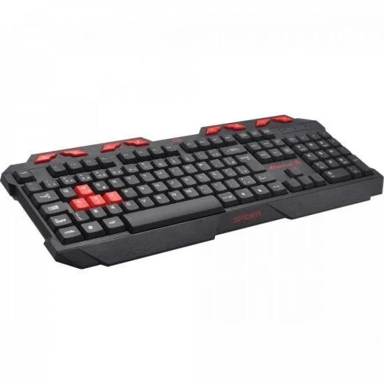 Teclado Gamer Fortrek Spider, Resistente ao Derramamento de Água, 8 Teclas Multimídia, ABNT2 - Gk706