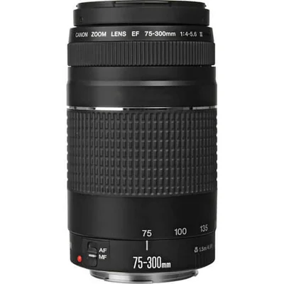 CANON ZOOM LENS EF 75-300mm 1:4-5.6　Ⅱ Lente Canon EF 75300mm f456 III KaBuM