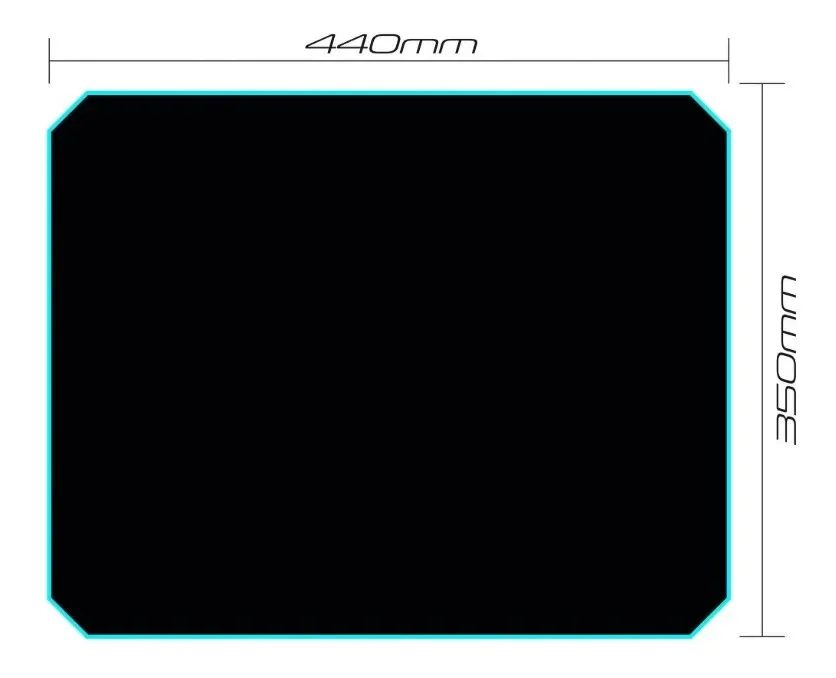 Imagem 2 de 5 do produto Mousepad Gamer Fortrek, Speed, MPG102 AZ, Grande, 44x35Cm, Azul - 62933