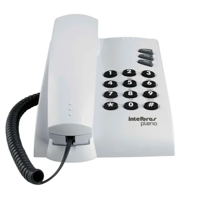 Telefone Intelbras Pleno, C/ Chave, 3 Funções, Cinza Ártico