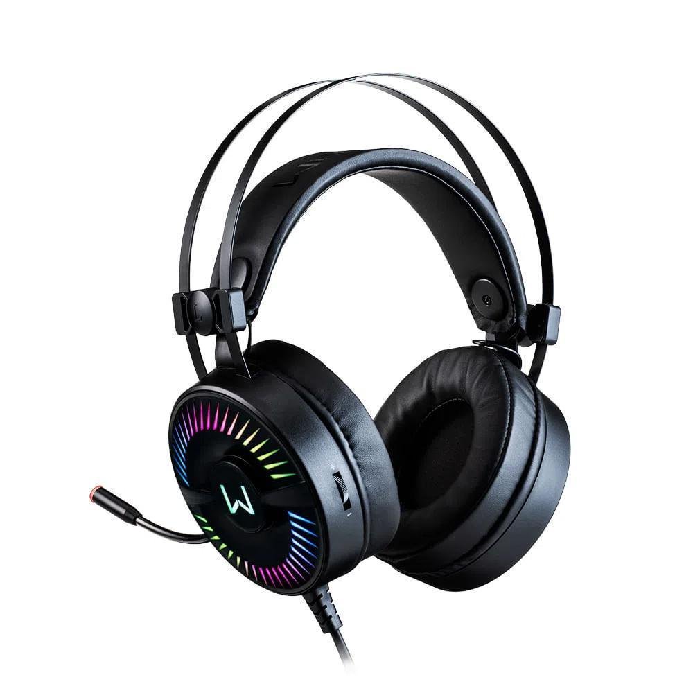 Imagem 2 de 5 do produto Headset Gamer Warrior Flamma, RGB, Drivers 50mm - PH306
