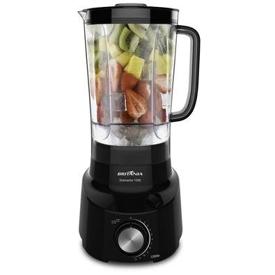 O Liquidificador Britânia Diamante é ideal para preparar bolos, sucos, vitaminas, coquetéis, molhos, sopas, cremes e muito mais. Com 1200W de potência
