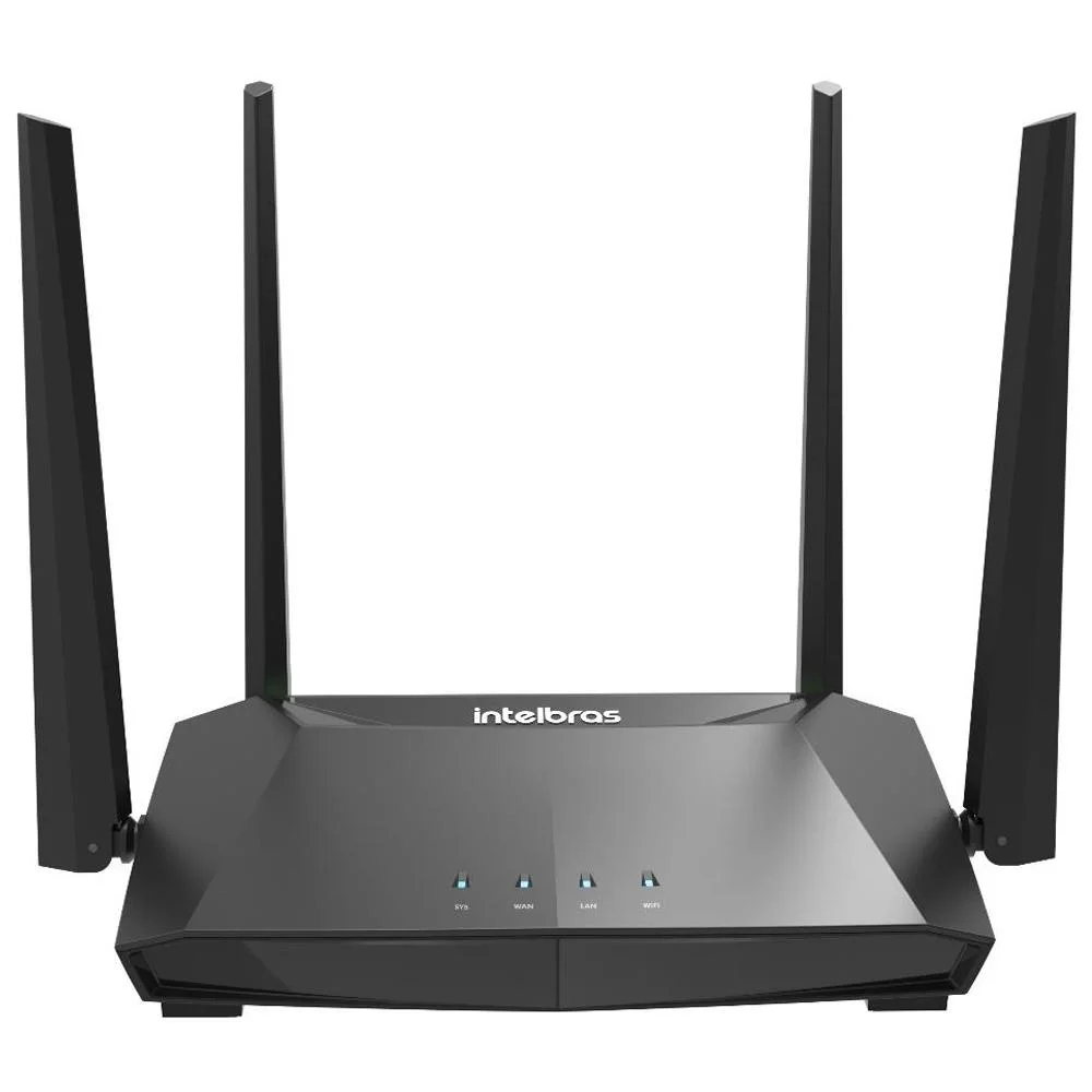 Roteador Wireless Intelbras Action Rg 1200 Gigabit Dual Band Ac1200 Mbps 4 Antenas Mu-mimo - Preto