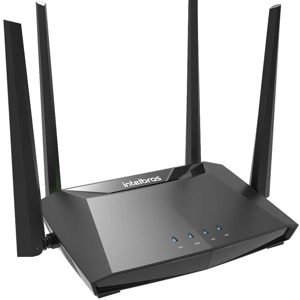 Roteador Wireless Intelbras Action Rg 1200 Gigabit Dual Band Ac1200 Mbps 4 Antenas Mu-mimo - Preto