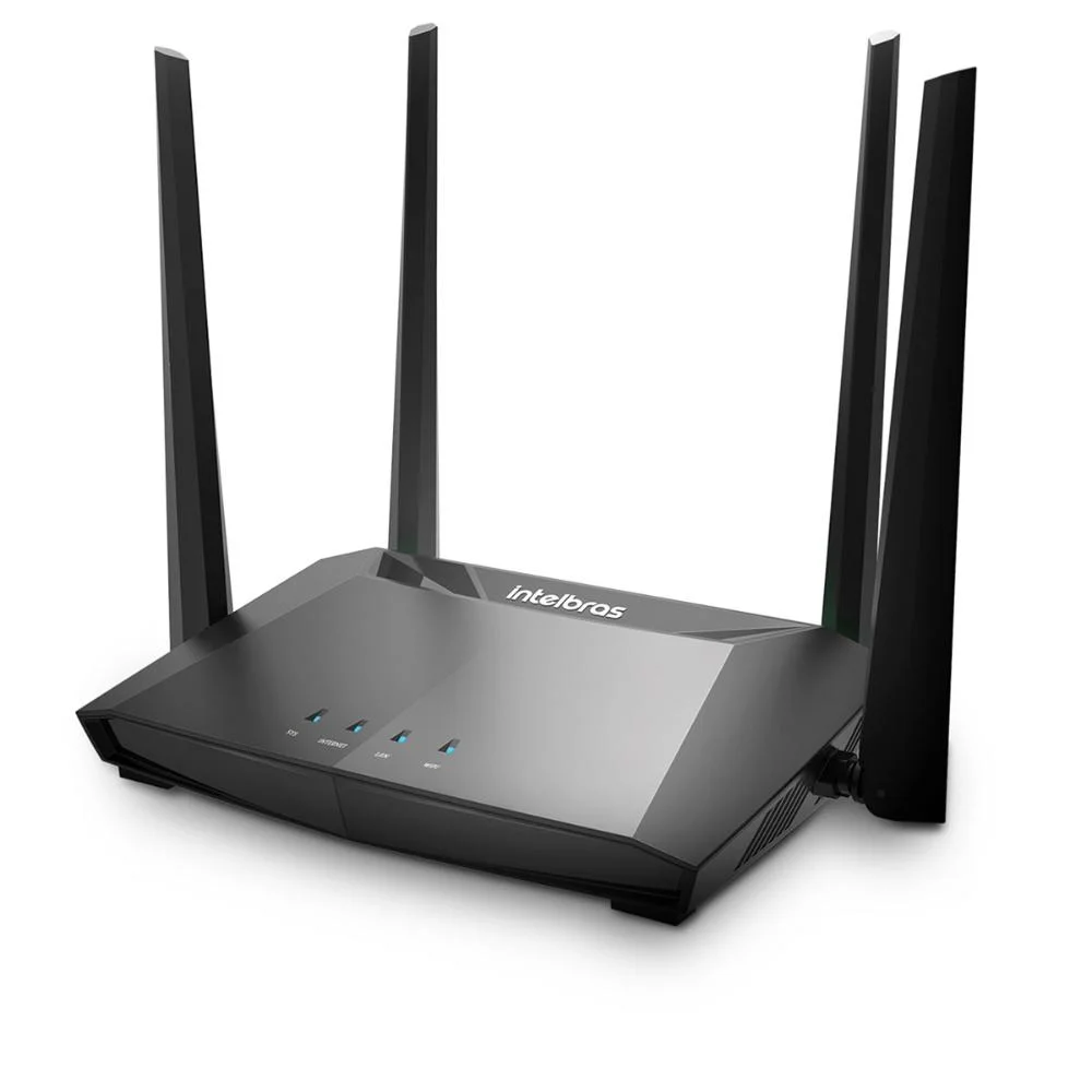 Roteador Wireless Intelbras Action Rg 1200 Gigabit Dual Band Ac1200 Mbps 4 Antenas Mu-mimo - Preto