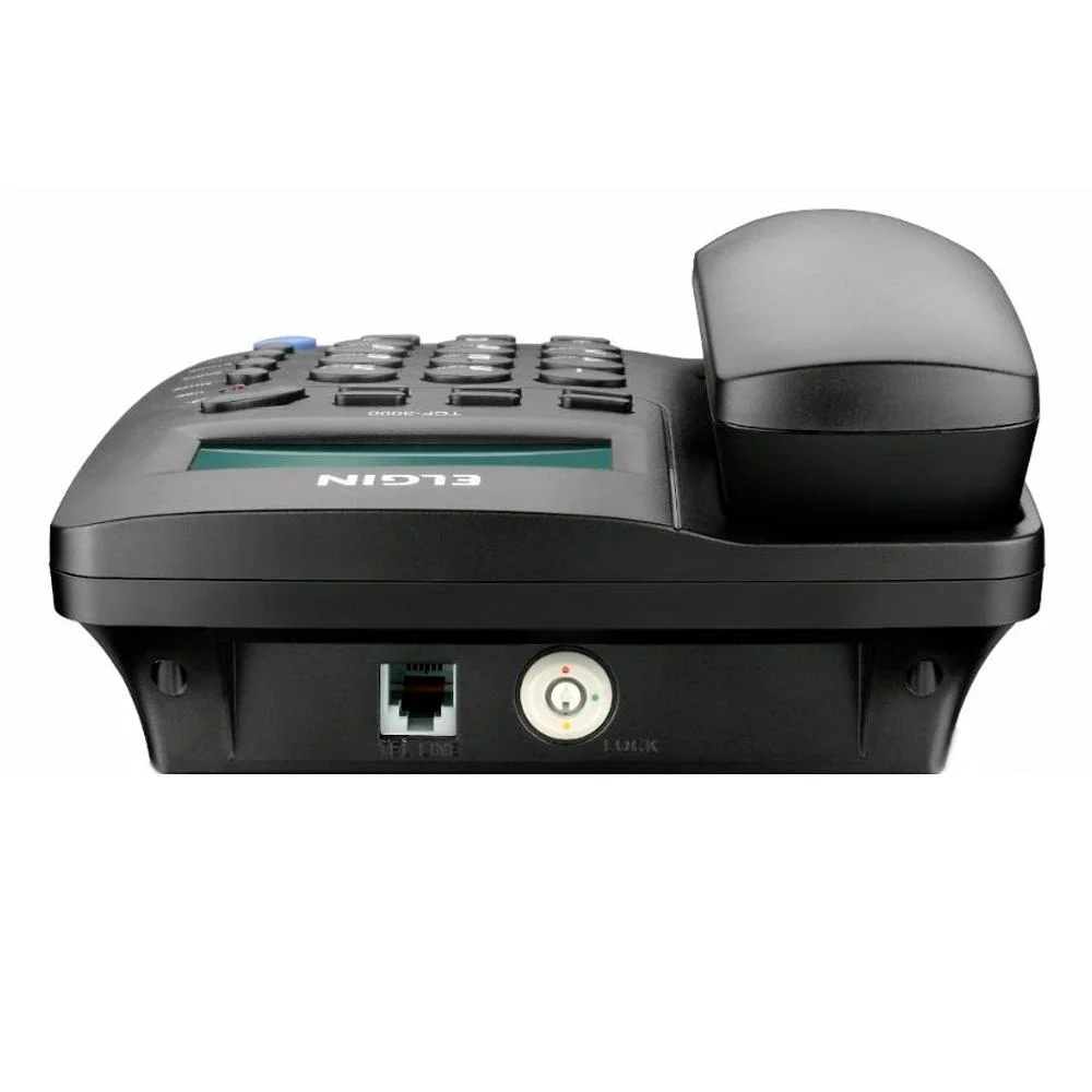 Imagem 3 de 5 do produto Telefone Com Fio, Indentificador De Chamadas, Agenda P/ 12 Números, Preto - TCF 3000