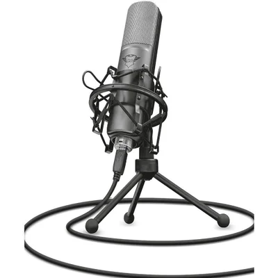 Microfone Gamer Trust Streaming GXT 242 Lance Podcast, USB, Preto - 22614