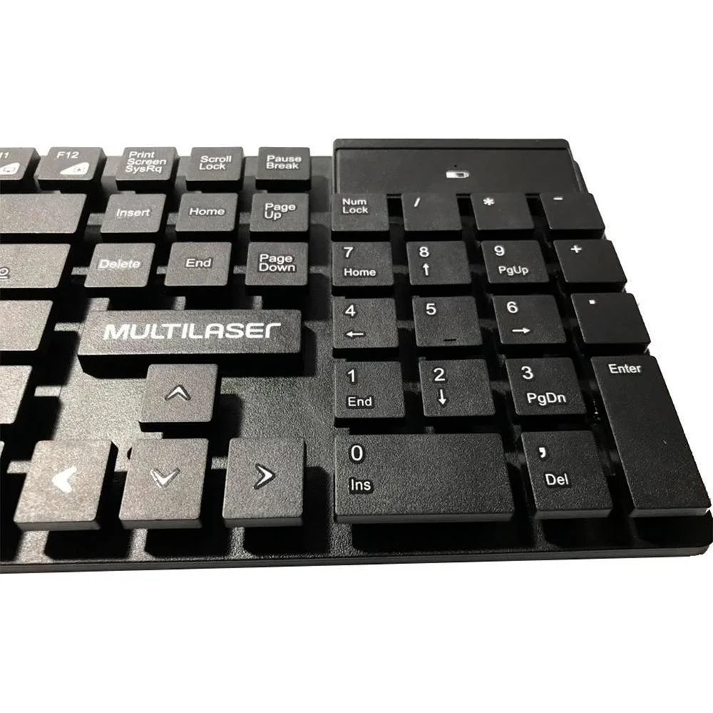 Imagem 3 de 5 do produto Kit Teclado E Mouse Multi Sem Fio, Teclas Flutuantes, Preto - Tc251.