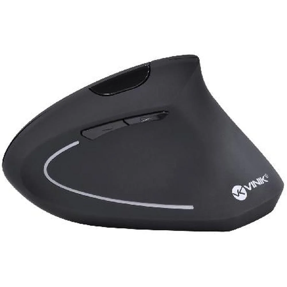 Imagem 2 de 5 do produto Mouse Sem Fio Vinik Recarregável, 2.4 Ghz, Vertical Ergonômico, Ortopédico, Power Fit 1600 Dpi, Preto, Usb, Pm3