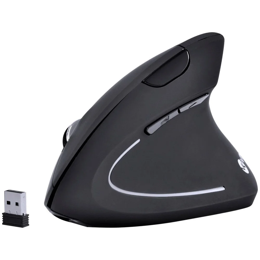 Imagem 3 de 5 do produto Mouse Sem Fio Vinik Recarregável, 2.4 Ghz, Vertical Ergonômico, Ortopédico, Power Fit 1600 Dpi, Preto, Usb, Pm3