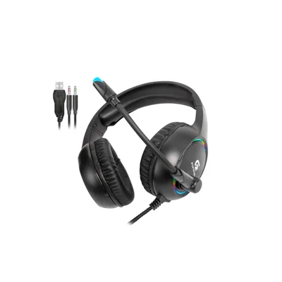 Headset Gamer Fortrek Holt, RGB, P2 + USB, Cabo Trançado, Preto - 70552