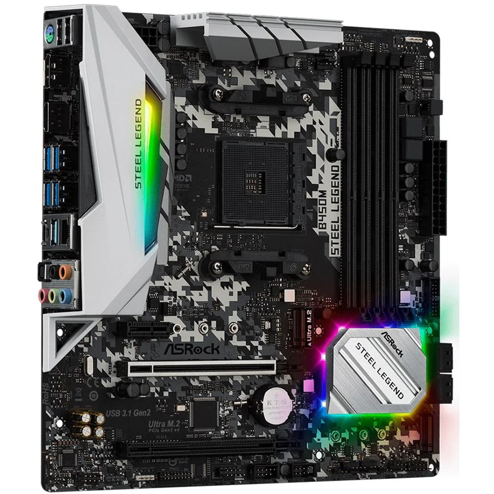 Imagem 4 de 4 do produto Placa-Mãe AsRock B450M Steel Legend, AMD AM4, mATX, DDR4