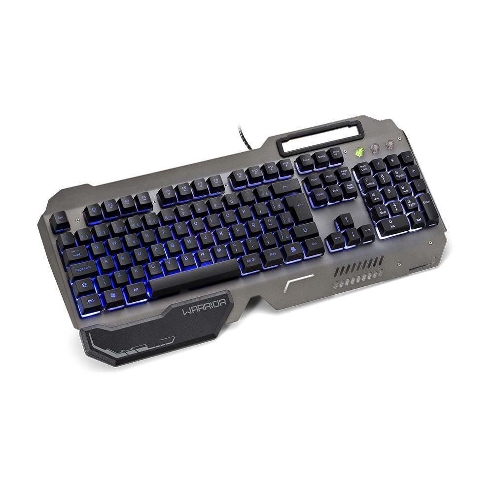Imagem 4 de 4 do produto Teclado Gamer Multi Warrior Ragnar, LED, Anti-Ghosting, Superfície Metal, Função Win-Lock, Apoio Ergonômico - TC222