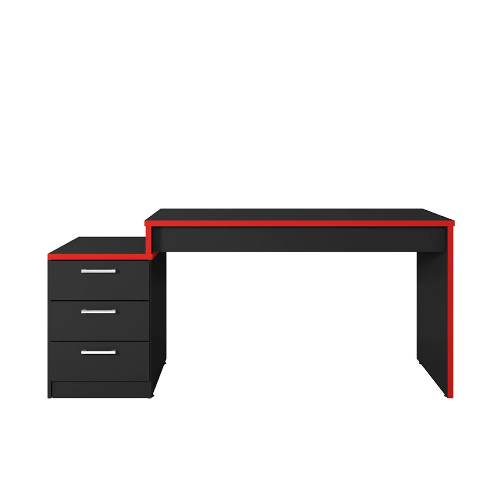 Mesa  Gamer Moveis Leão Desk Game DRX 5000, Preto/vermelho