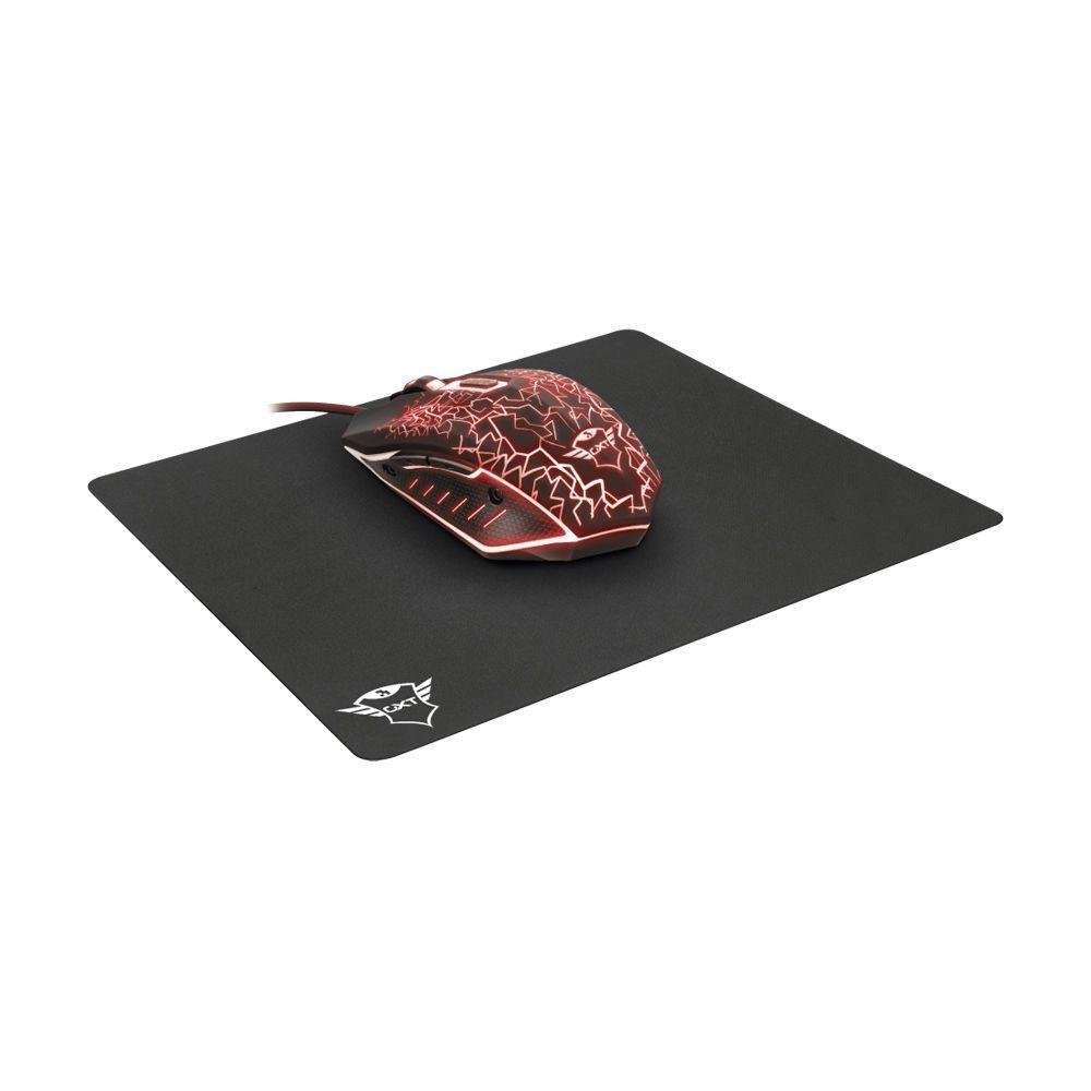 Kit Mouse E Mousepad Gamer Trust Izza Com Fio