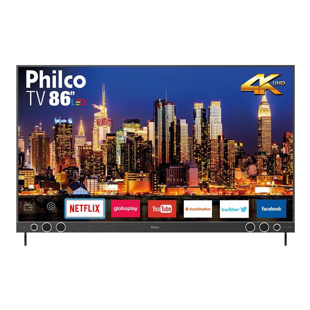 Smart TV Philco 86 Polegadas LED 4K, 4 HDMI, 2 USB, Netflix, Bivolt - PTV86P50SNSG Smart TV Philco 86 Polegadas LED 4K, 4 HDMI, 2 USB, Netflix, Bivolt - PTV86P50SNSG