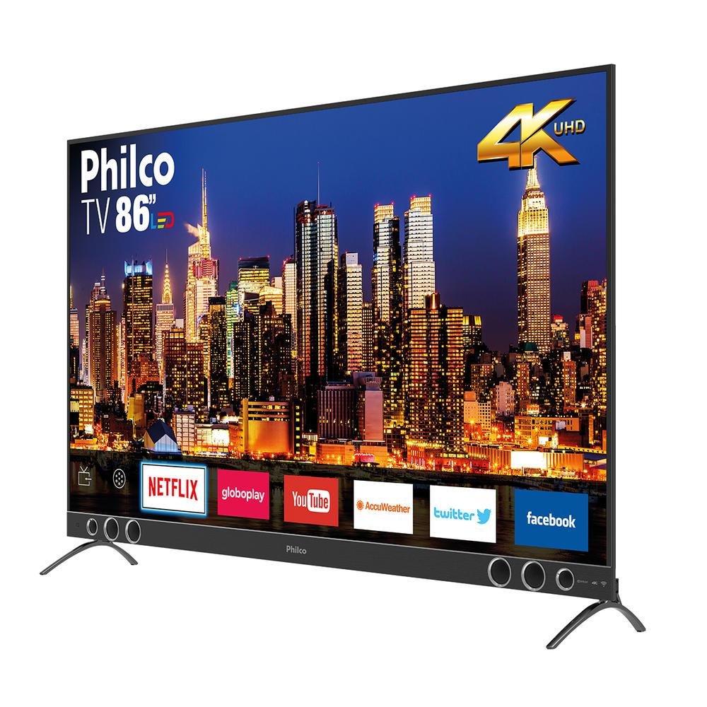 Smart TV Philco 86 Polegadas LED 4K, 4 HDMI, 2 USB, Netflix, Bivolt - PTV86P50SNSG Smart TV Philco 86 Polegadas LED 4K, 4 HDMI, 2 USB, Netflix, Bivolt - PTV86P50SNSG