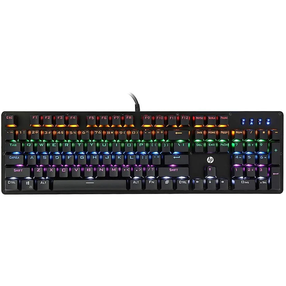 Teclado Mecânico Gamer HP Gk100, RGB, ABNT2 Teclado Mecânico Gamer HP Gk100, RGB, ABNT2