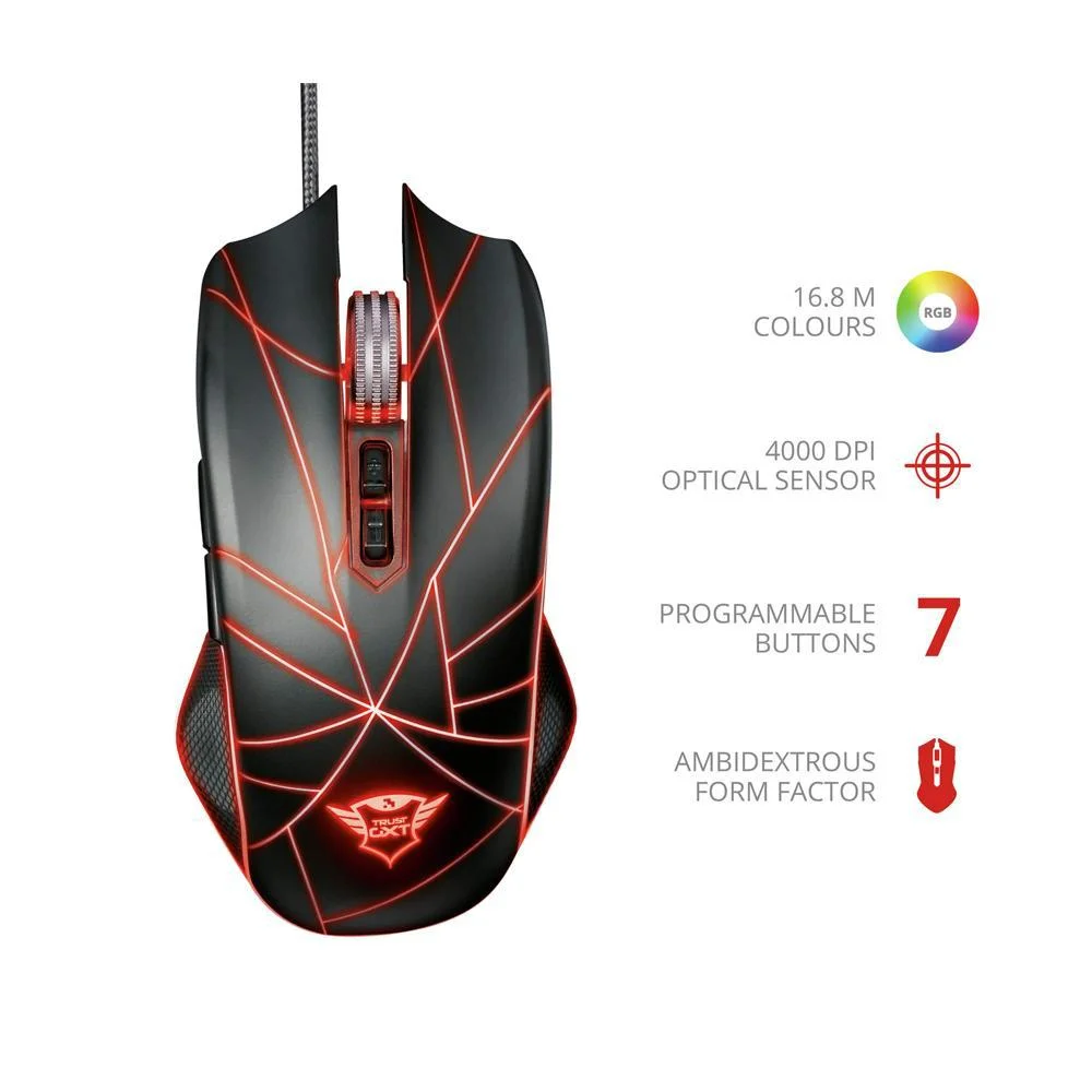 Mouse Gamer Trust GTX Ture KaBuM