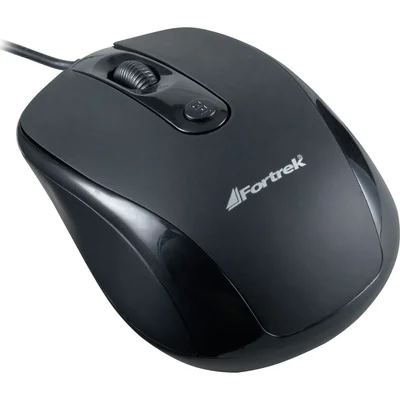 Mouse Fortrek, Óptico, USB, 1600DPI, Preto - OM-103BK
