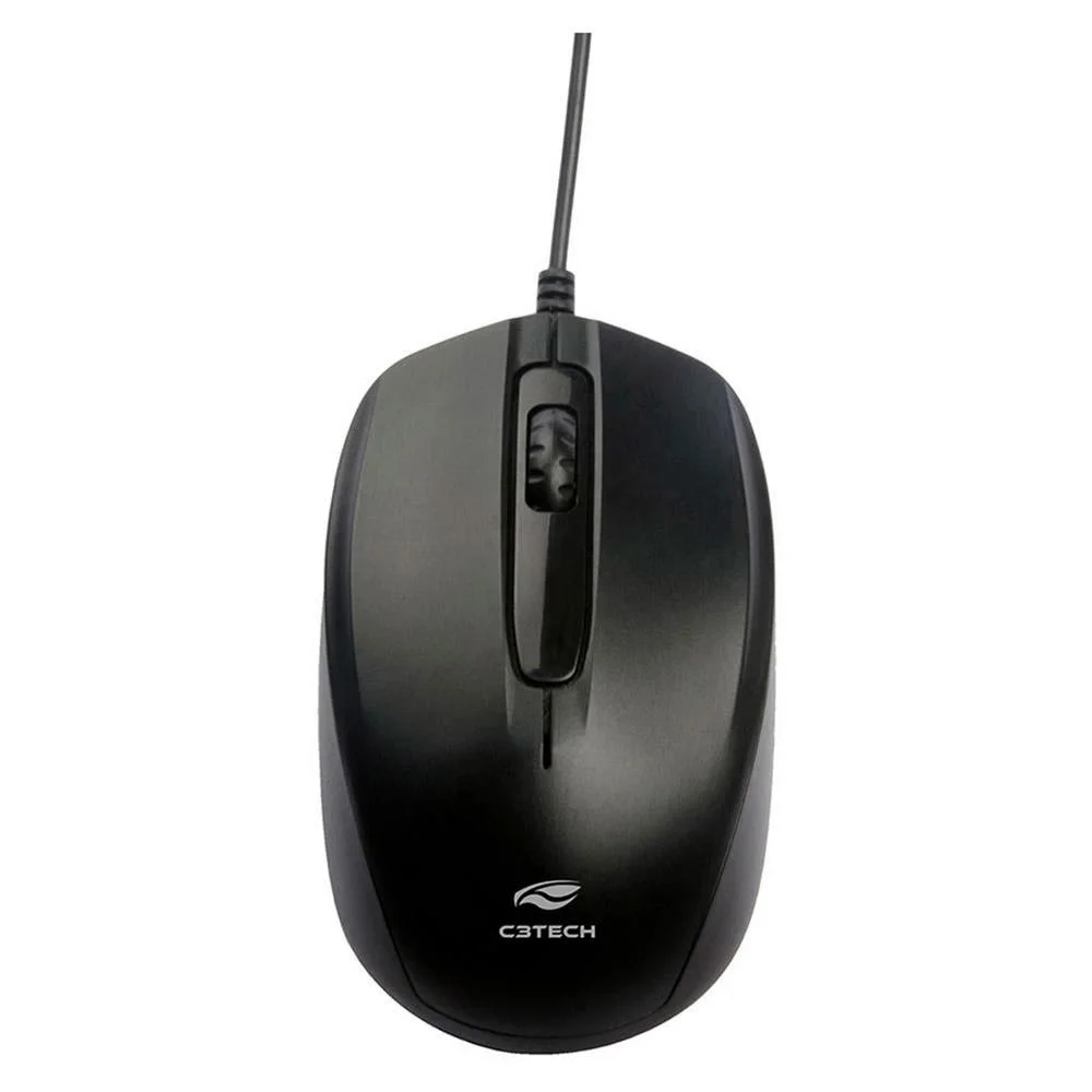 Mouse C3Tech, USB, 1000 DPI, Preto - MS-30BK Mouse C3Tech, USB, 1000 DPI, Preto - MS-30BK