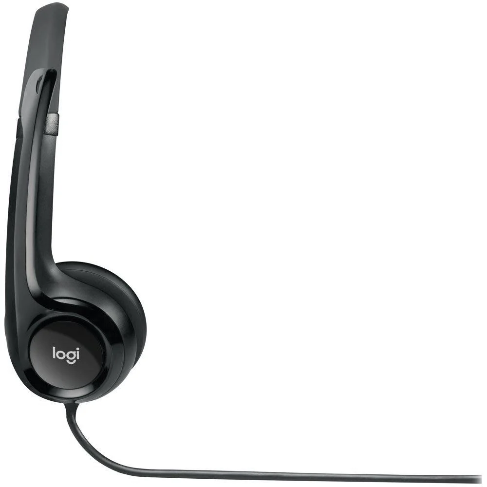 Imagem 4 de 5 do produto Headset Logitech H390, USB, Almofadas, Controles De Áudio Integrado, Microfone, Redução De Ruído, Preto.