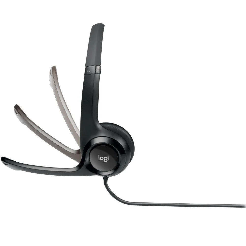 Imagem 5 de 5 do produto Headset Logitech H390, USB, Almofadas, Controles De Áudio Integrado, Microfone, Redução De Ruído, Preto.