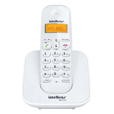 Telefone  Sem Fio Intelbras, com Identificador De Chamadas, Branco - TS 3110