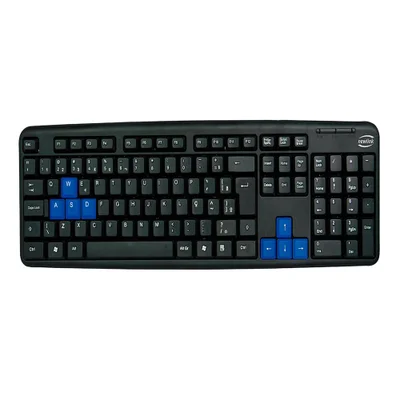 Teclado Newlink, ABNT2, Usb Level, Preto/azul - TC308
