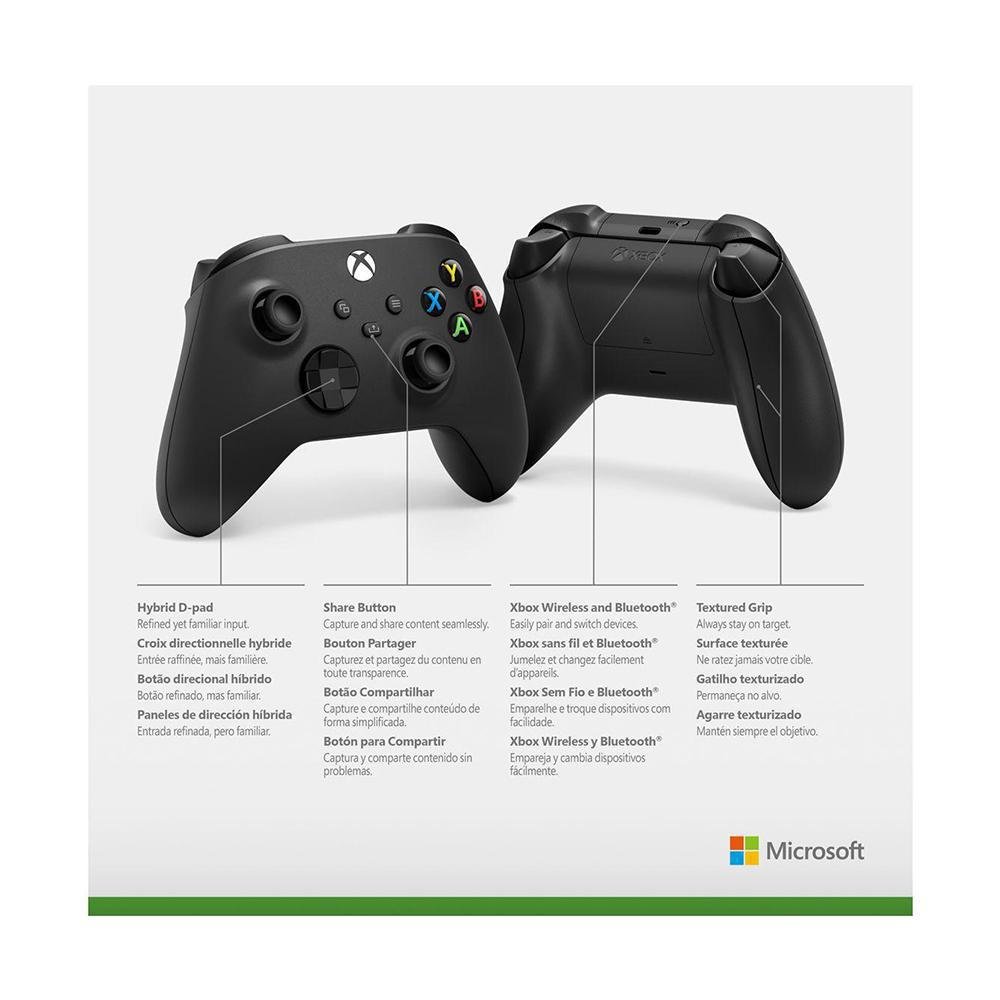 Controle sem fio Xbox Carbon Black