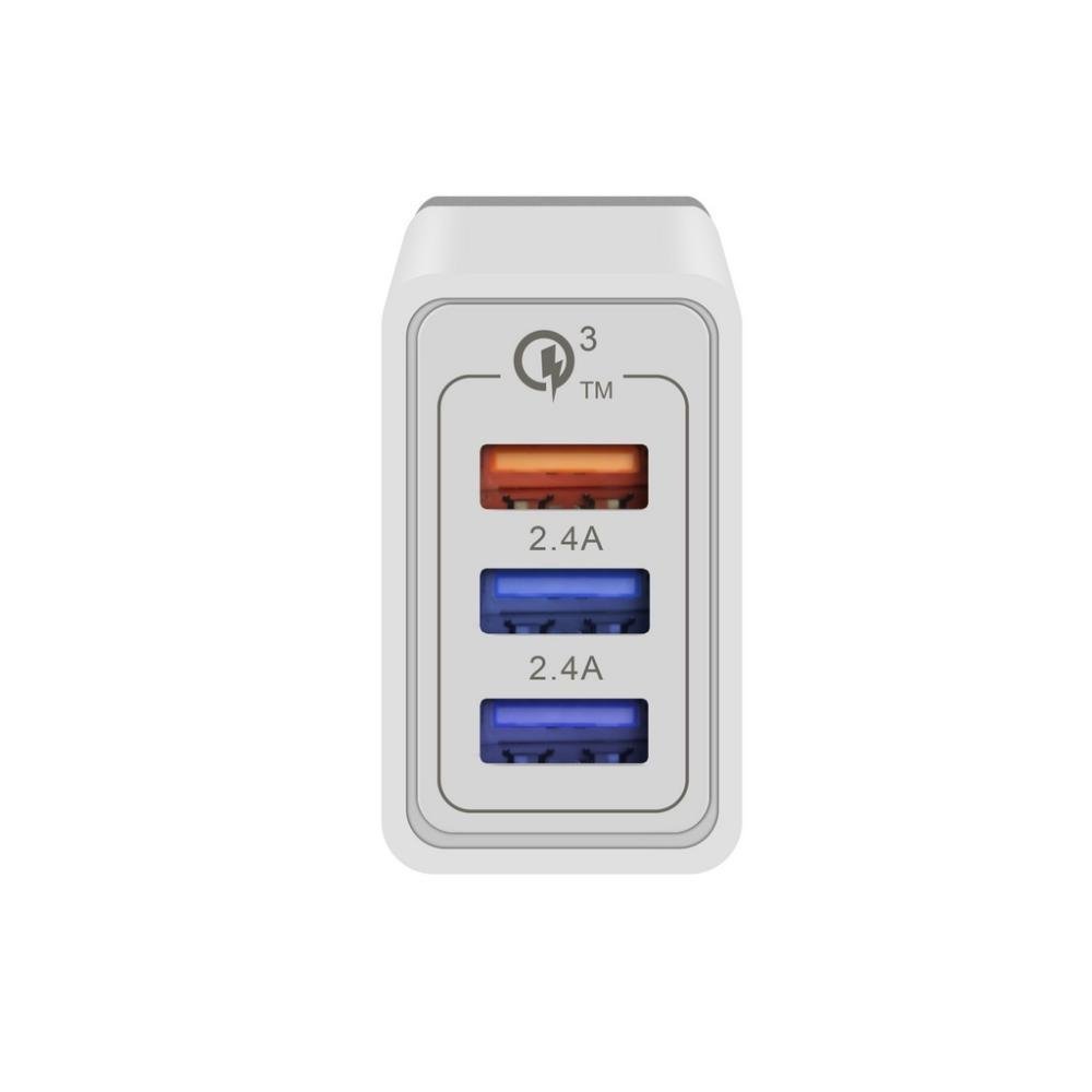 Imagem 2 de 4 do produto Carregador Turbo Triplo - Branco - Gorila Shield