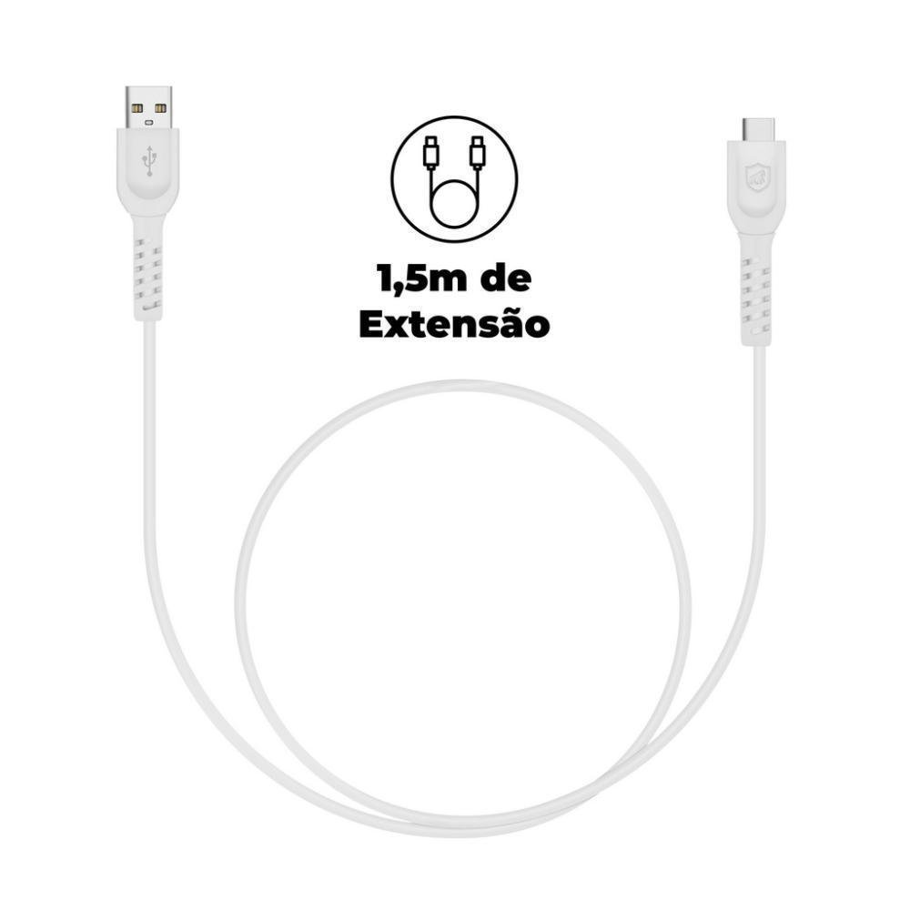 Imagem 3 de 5 do produto Cabo Dual Shock Type C Branco - 1,2m - GShield